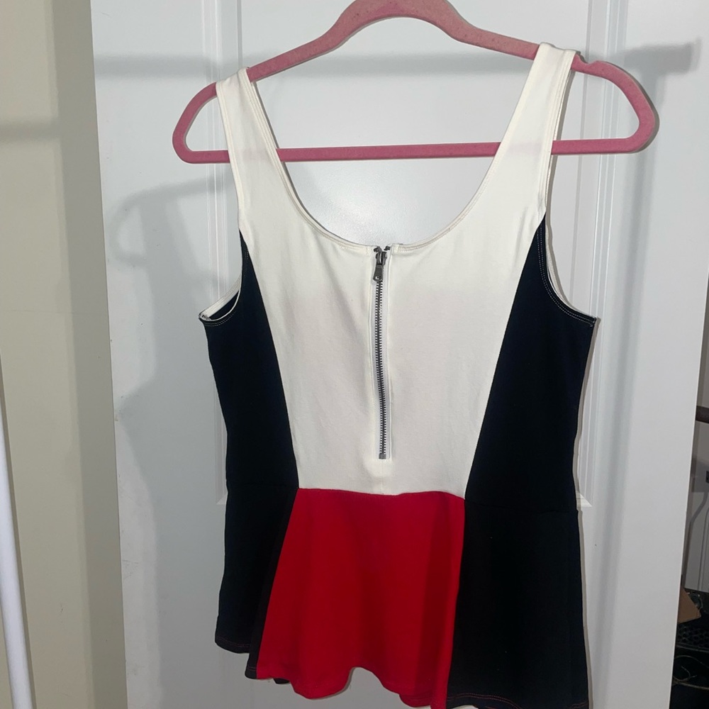 Express Colorblock Peplum Top - Picture 2 of 2